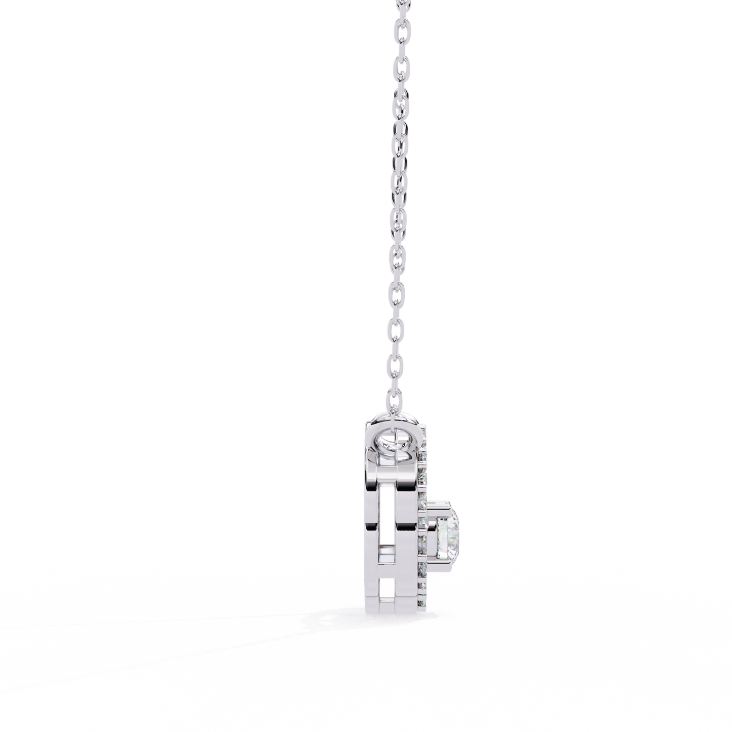 Celestia Hidden Halo Pendant
