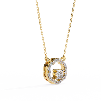 Celestia Hidden Halo Pendant
