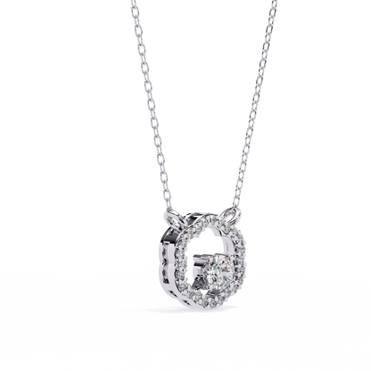 Celestia Hidden Halo Pendant