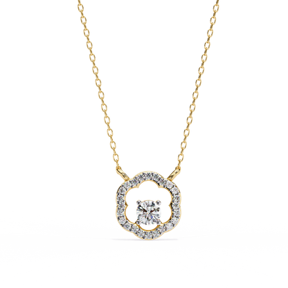 Celestia Hidden Halo Pendant