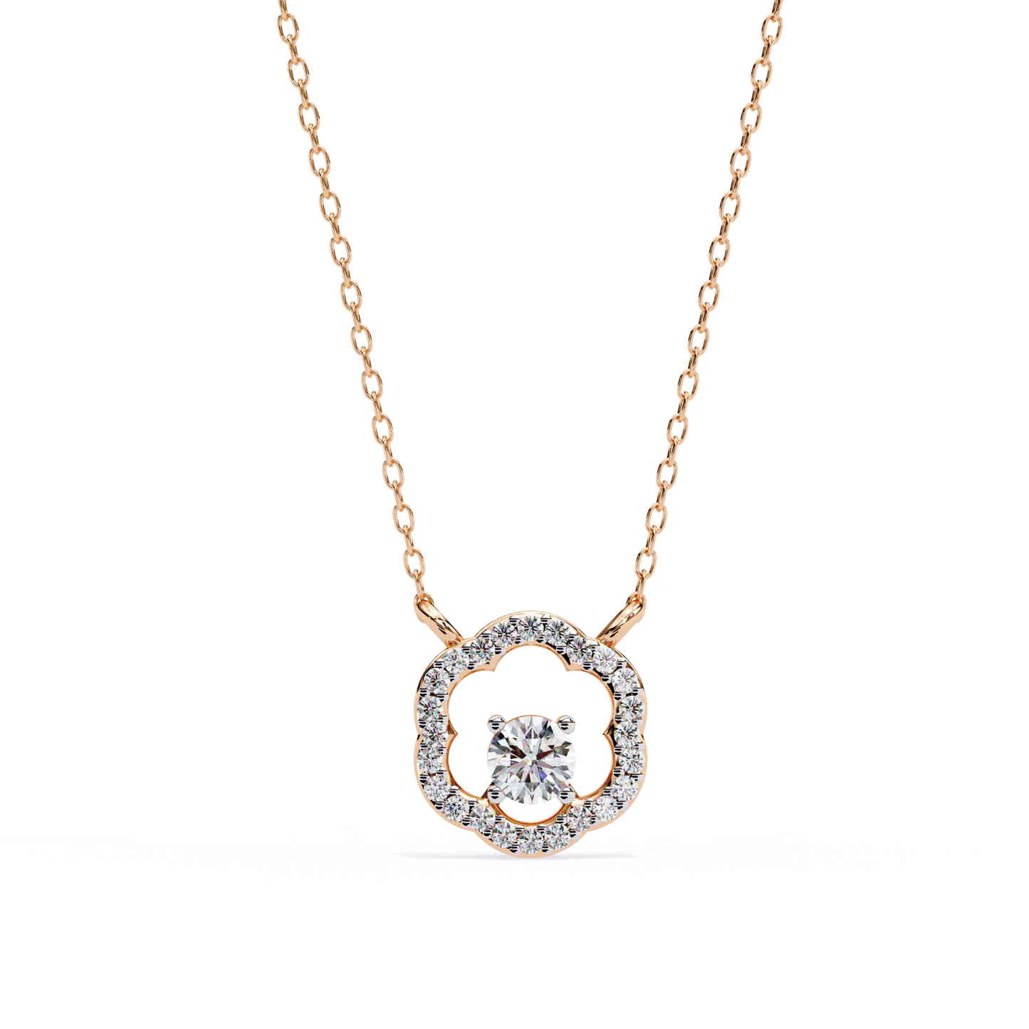 Celestia Hidden Halo Pendant