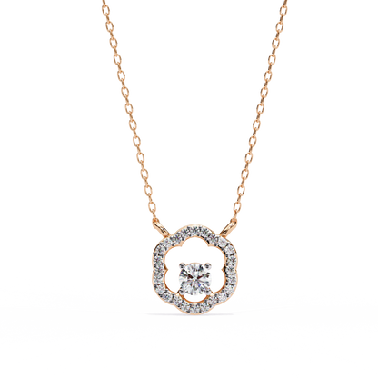 Celestia Hidden Halo Pendant