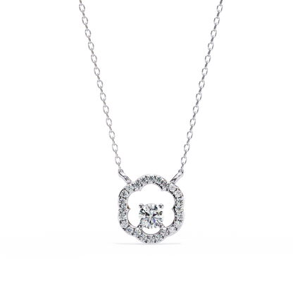 Celestia Hidden Halo Pendant