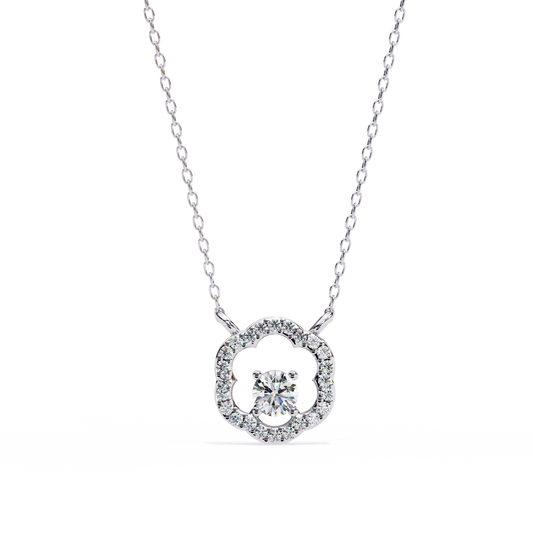 Celestia Hidden Halo Pendant