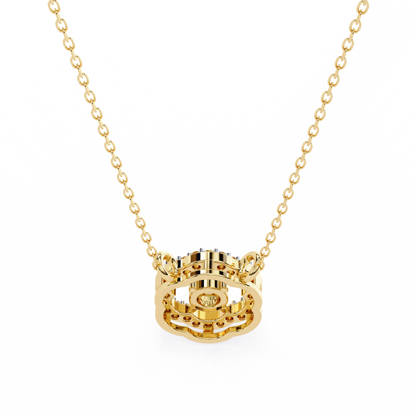 Celestia Hidden Halo Pendant