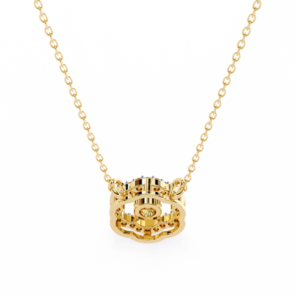 Celestia Hidden Halo Pendant