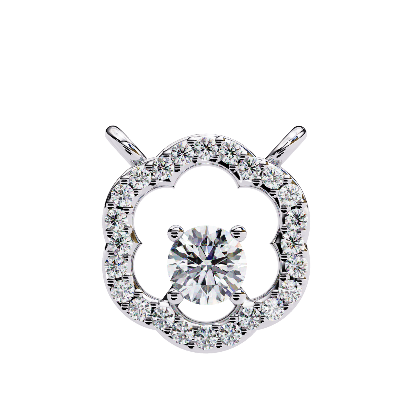 Celestia Hidden Halo Pendant
