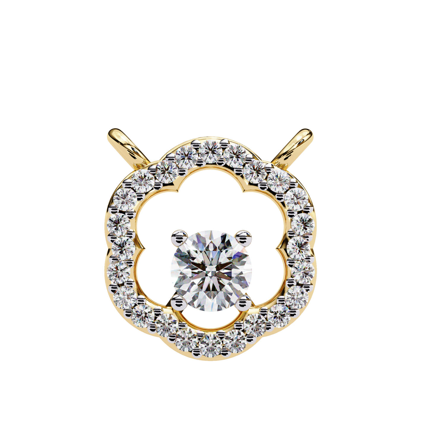 Celestia Hidden Halo Pendant