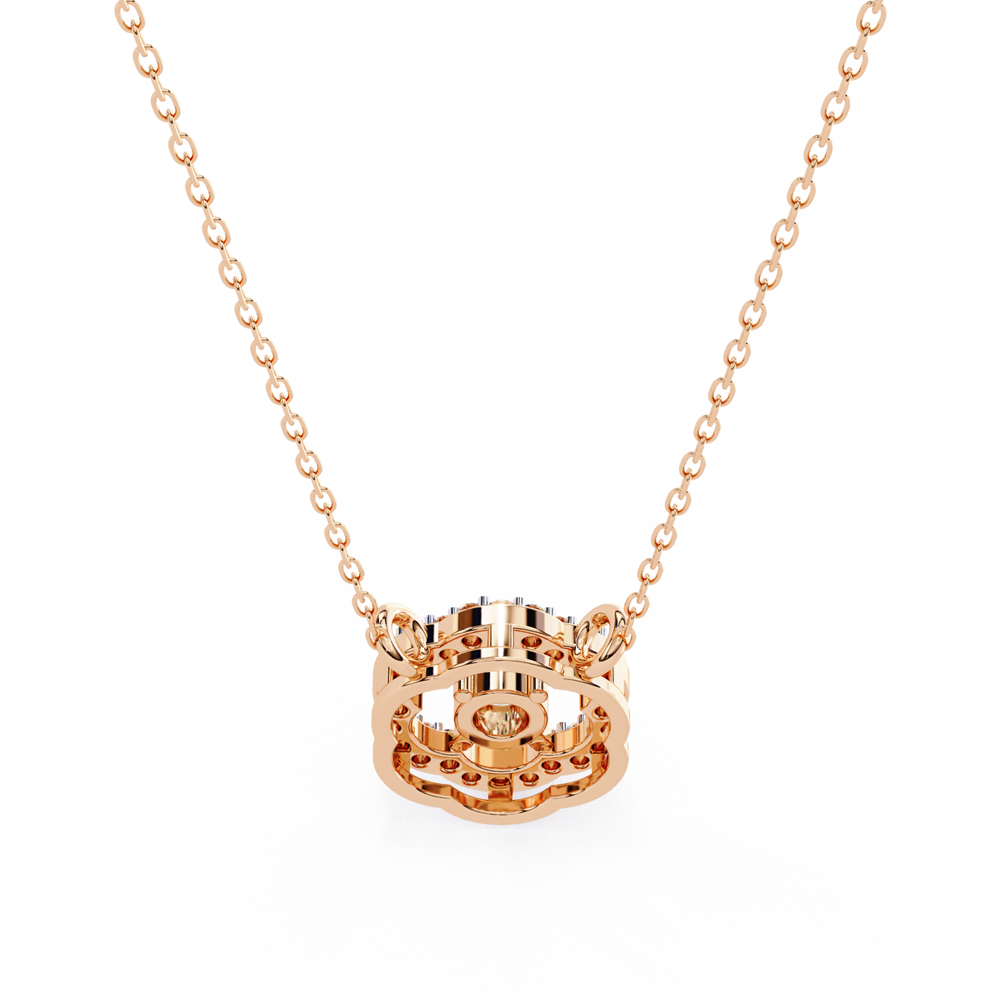 Celestia Hidden Halo Pendant