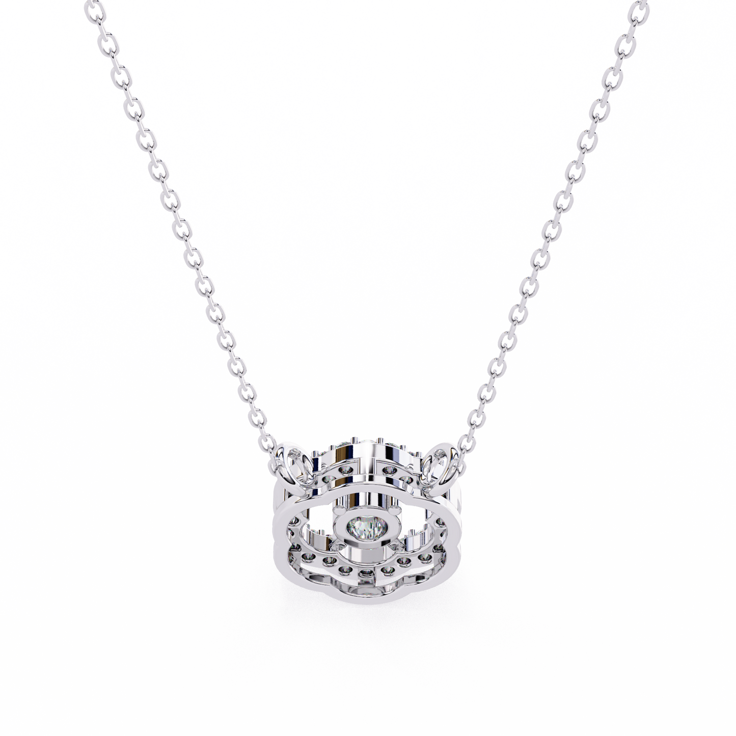 Celestia Hidden Halo Pendant