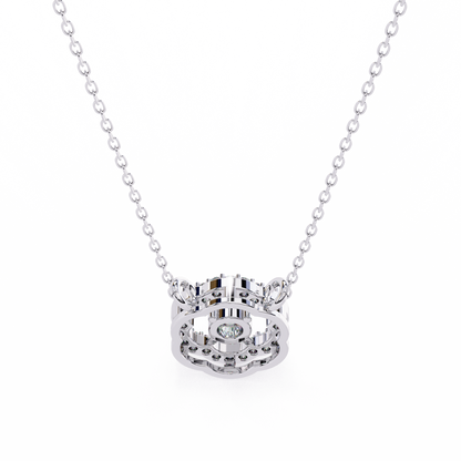 Celestia Hidden Halo Pendant