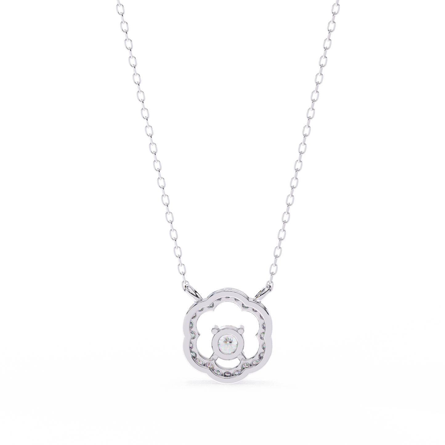 Celestia Hidden Halo Pendant