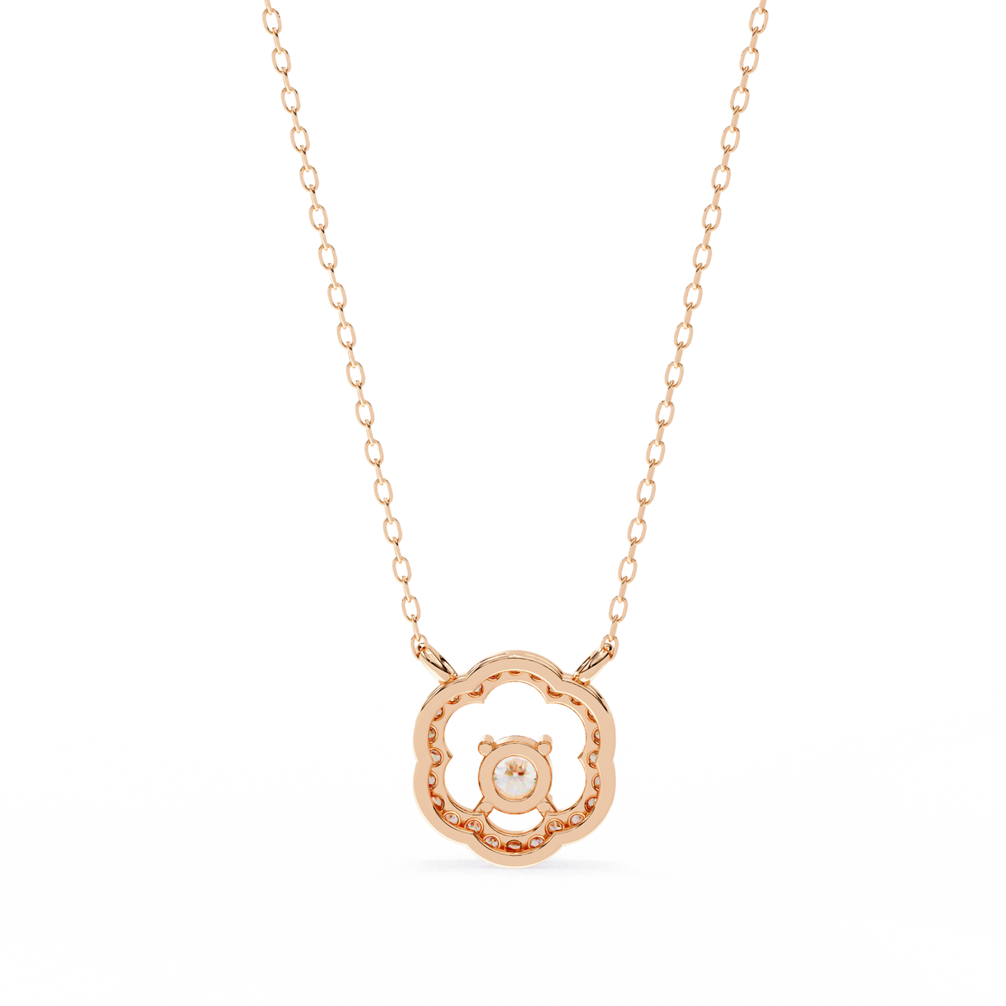 Celestia Hidden Halo Pendant