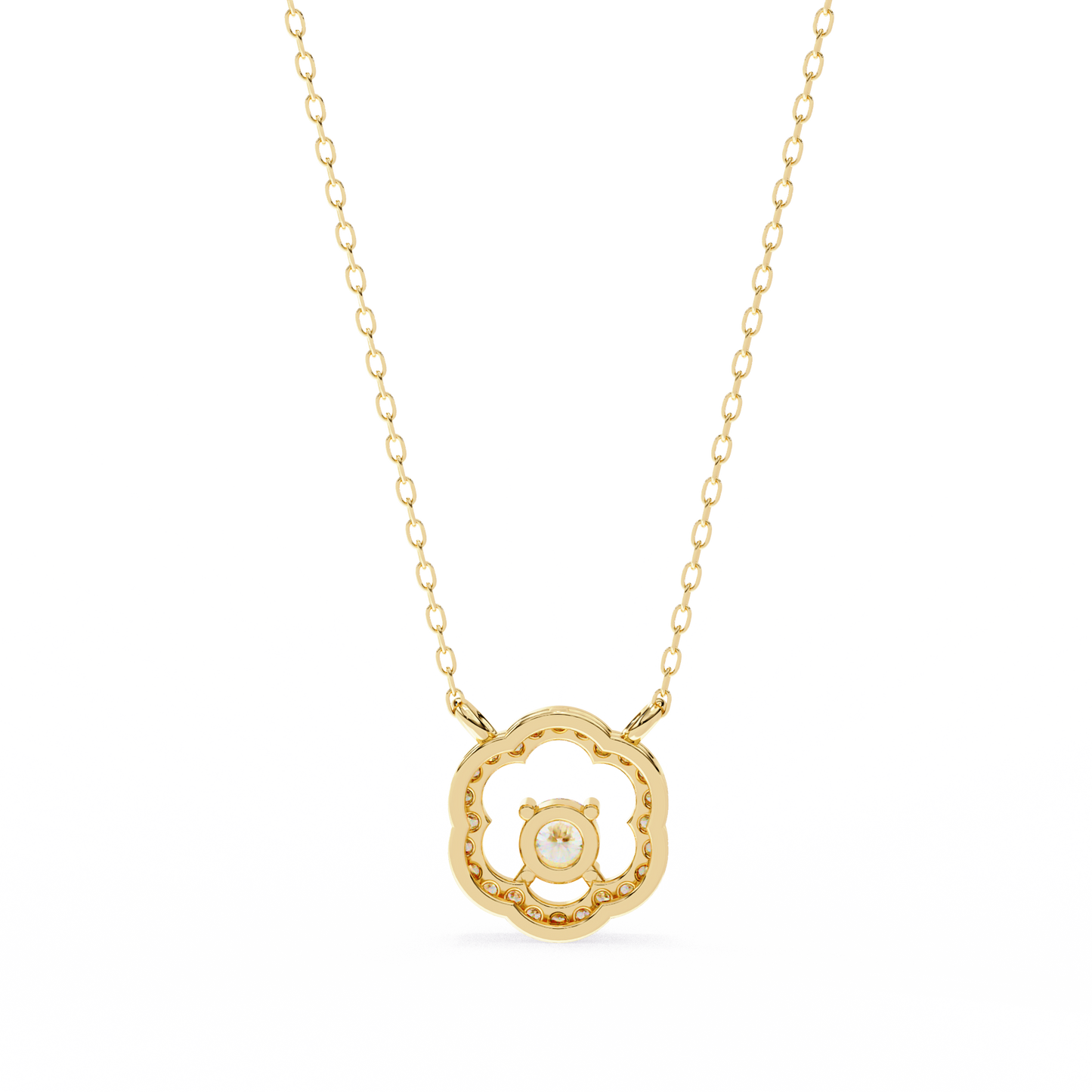 Celestia Hidden Halo Pendant