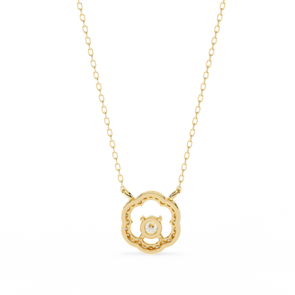 Celestia Hidden Halo Pendant