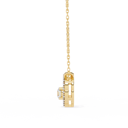 Celestia Hidden Halo Pendant