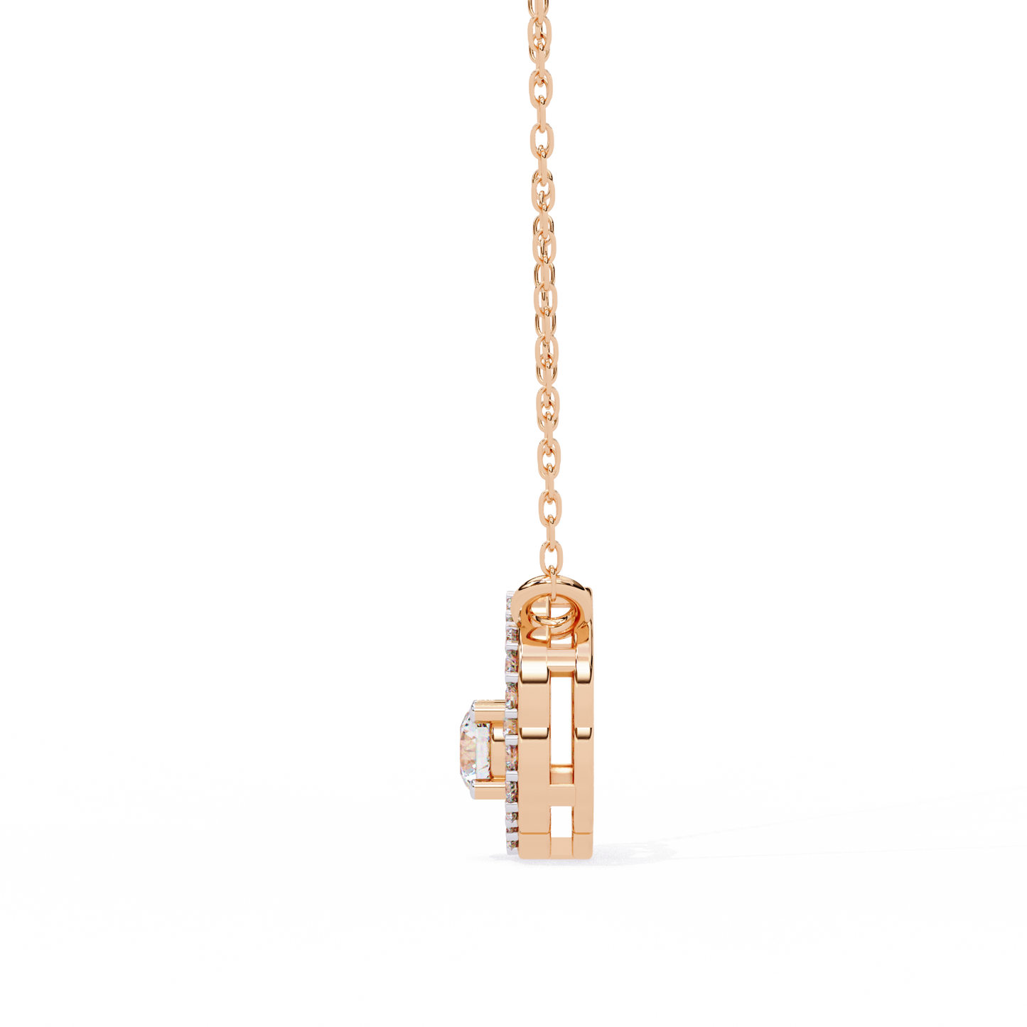 Celestia Hidden Halo Pendant