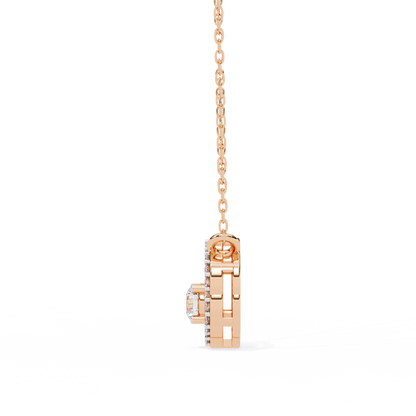 Celestia Hidden Halo Pendant