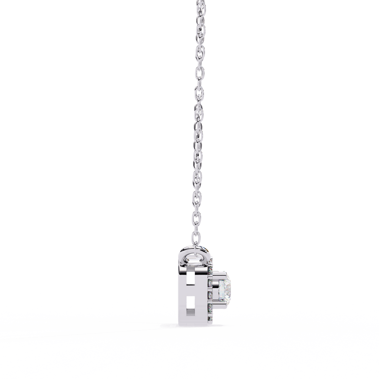 Luna Halo Cushion Pendant