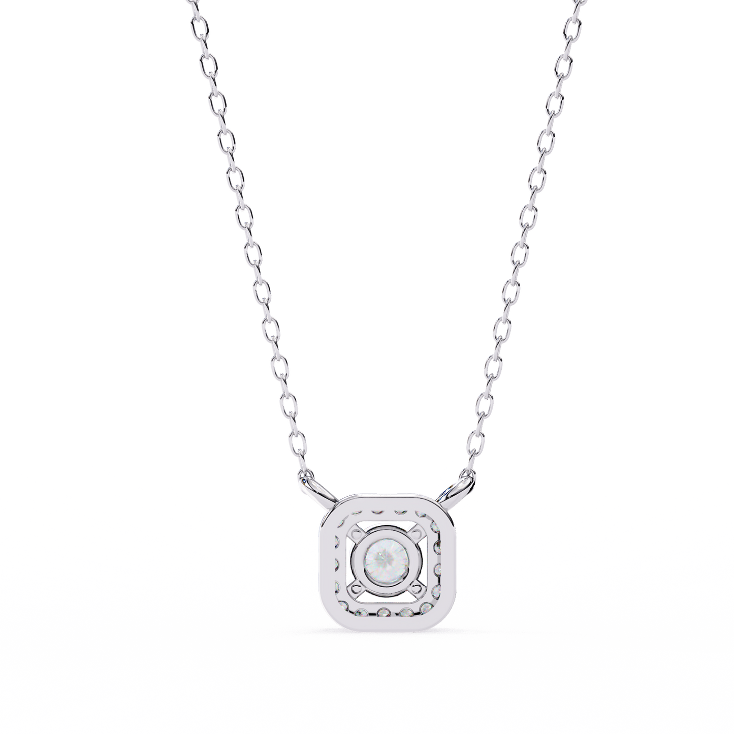 Luna Halo Cushion Pendant