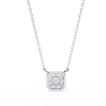 Luna Halo Cushion Pendant
