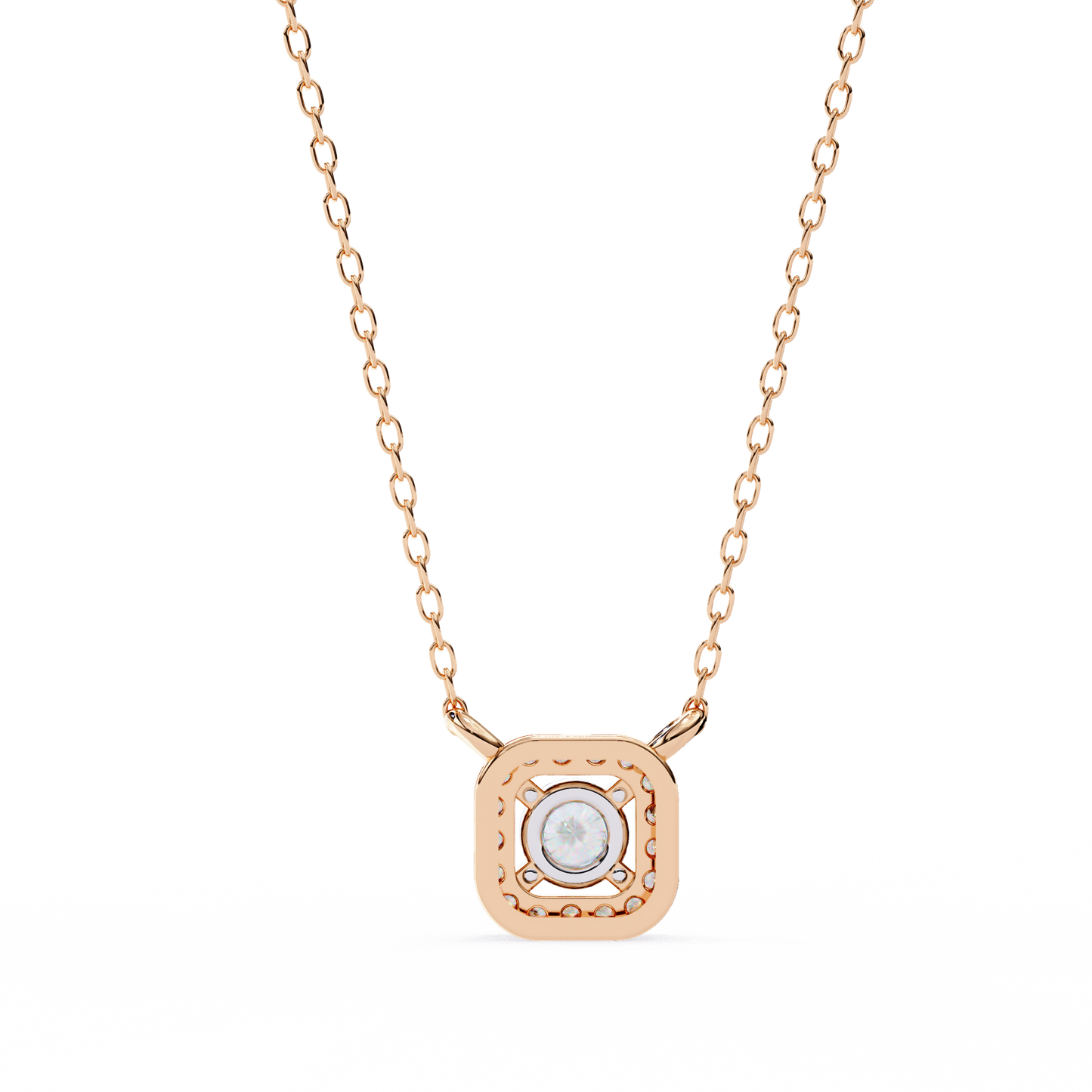 Luna Halo Cushion Pendant