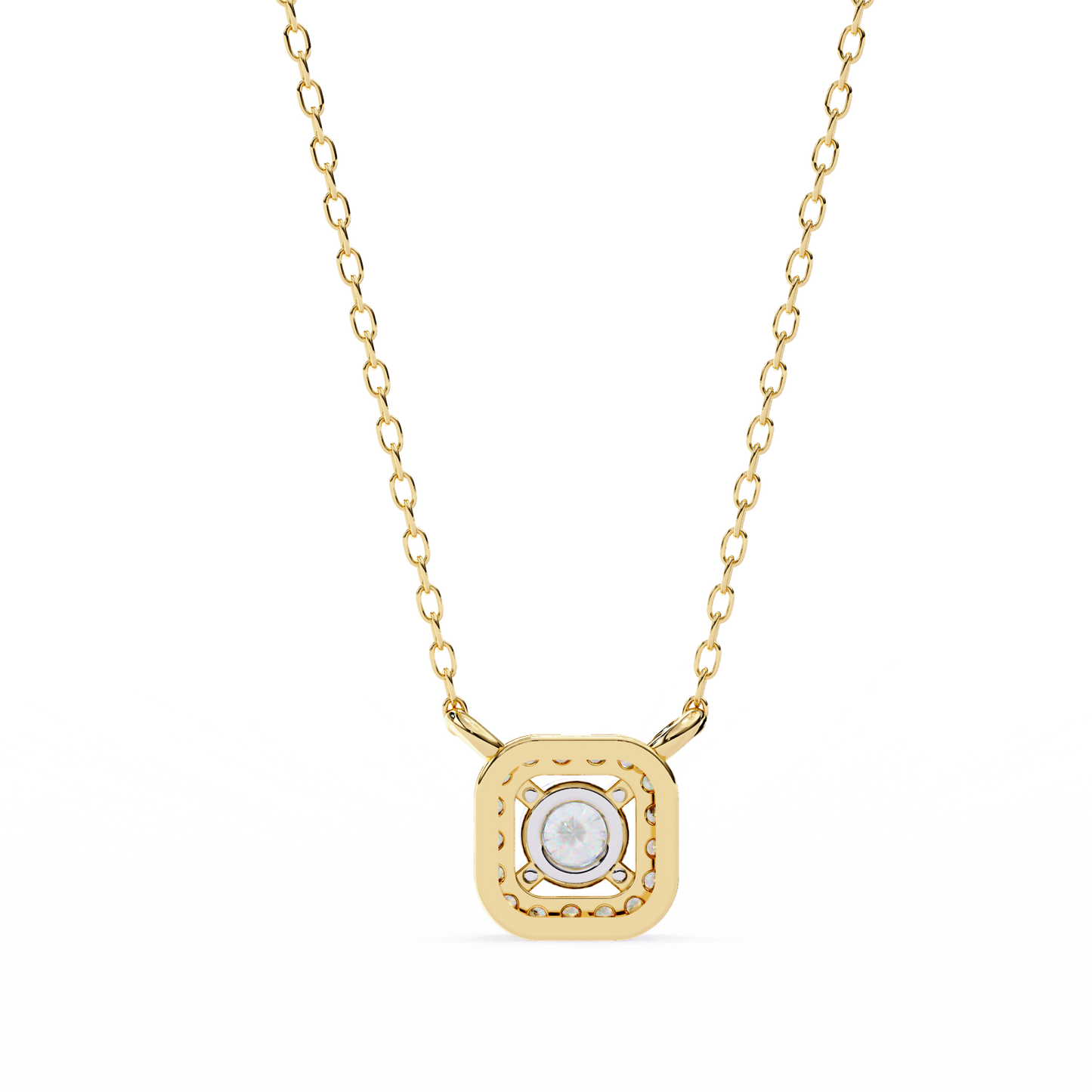 Luna Halo Cushion Pendant
