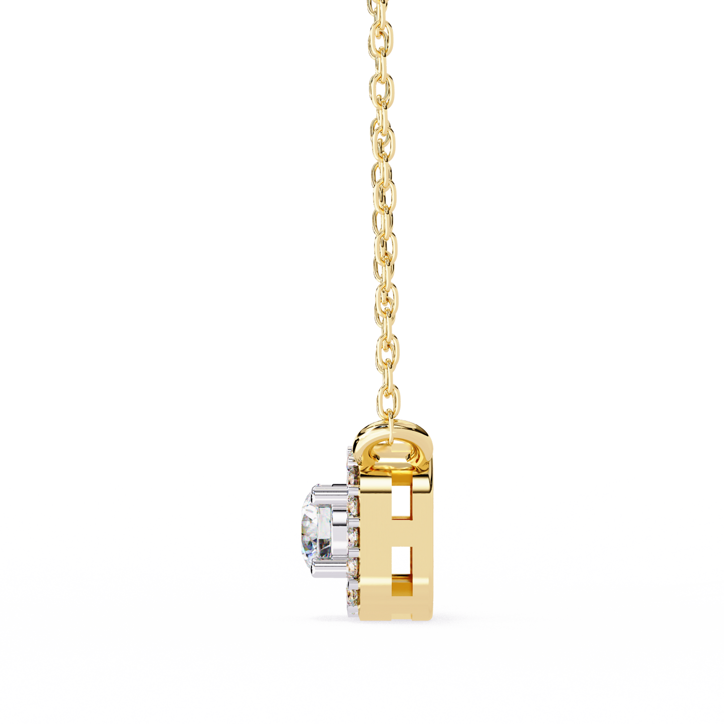 Luna Halo Cushion Pendant