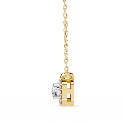 Luna Halo Cushion Pendant