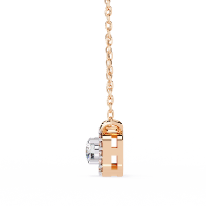 Luna Halo Cushion Pendant