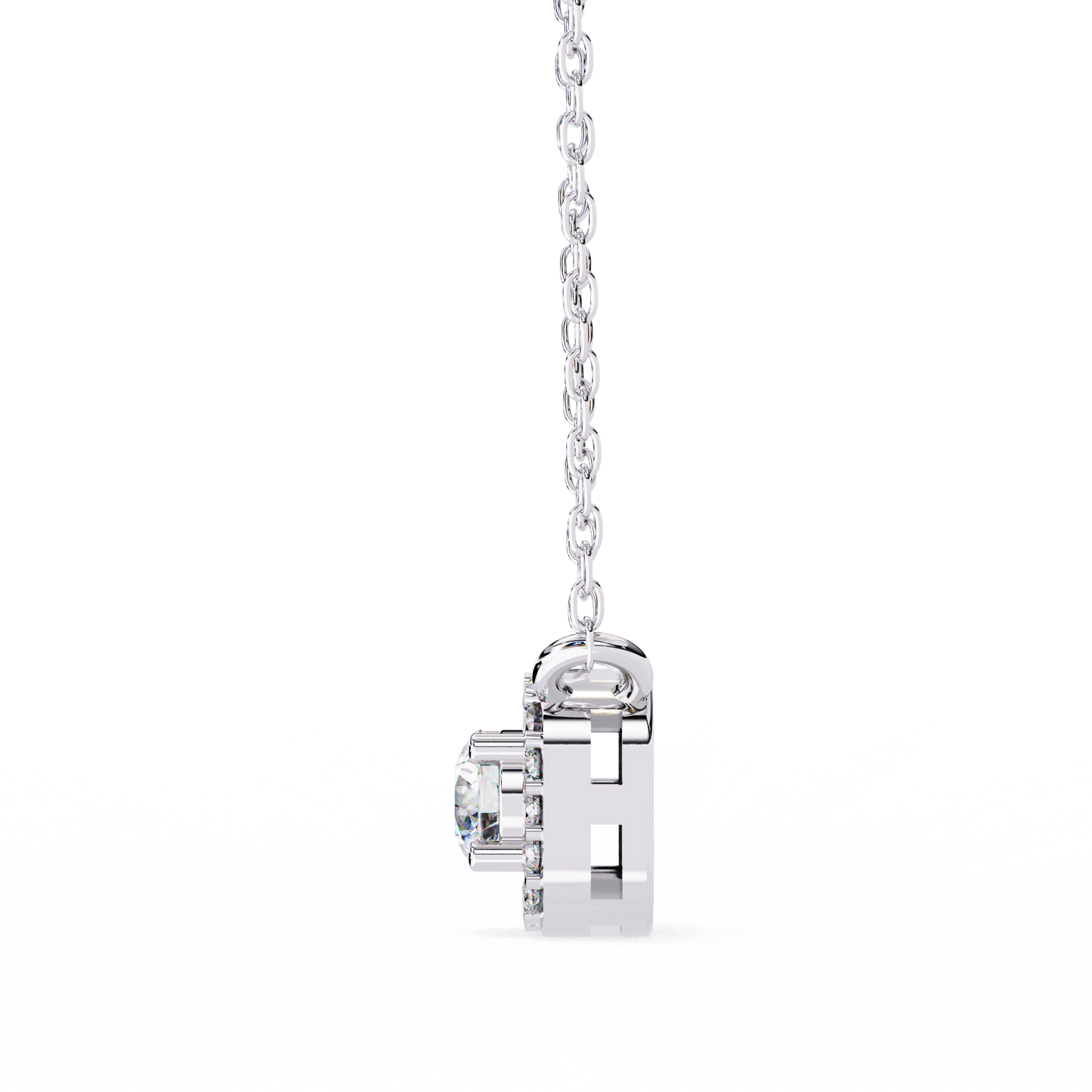 Luna Halo Cushion Pendant