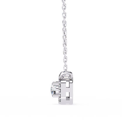Luna Halo Cushion Pendant