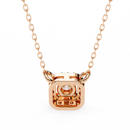 Luna Halo Cushion Pendant