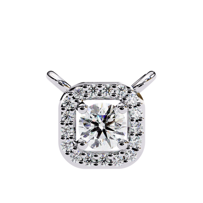 Luna Halo Cushion Pendant
