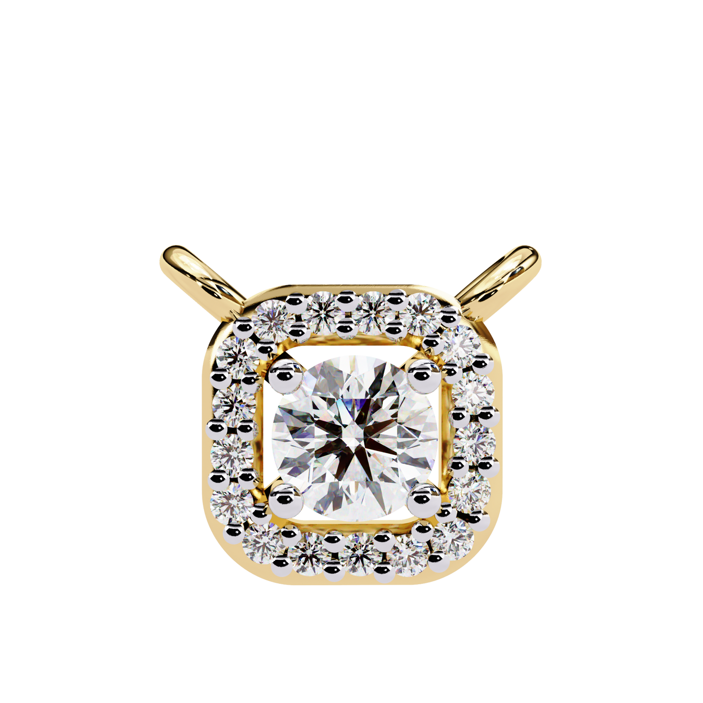 Luna Halo Cushion Pendant