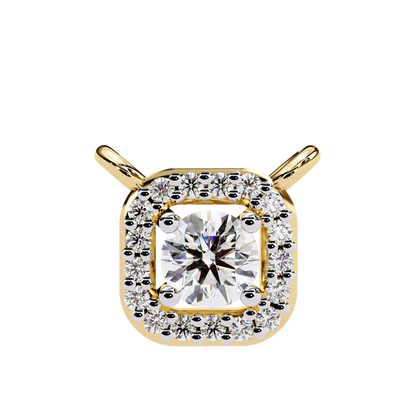 Luna Halo Cushion Pendant