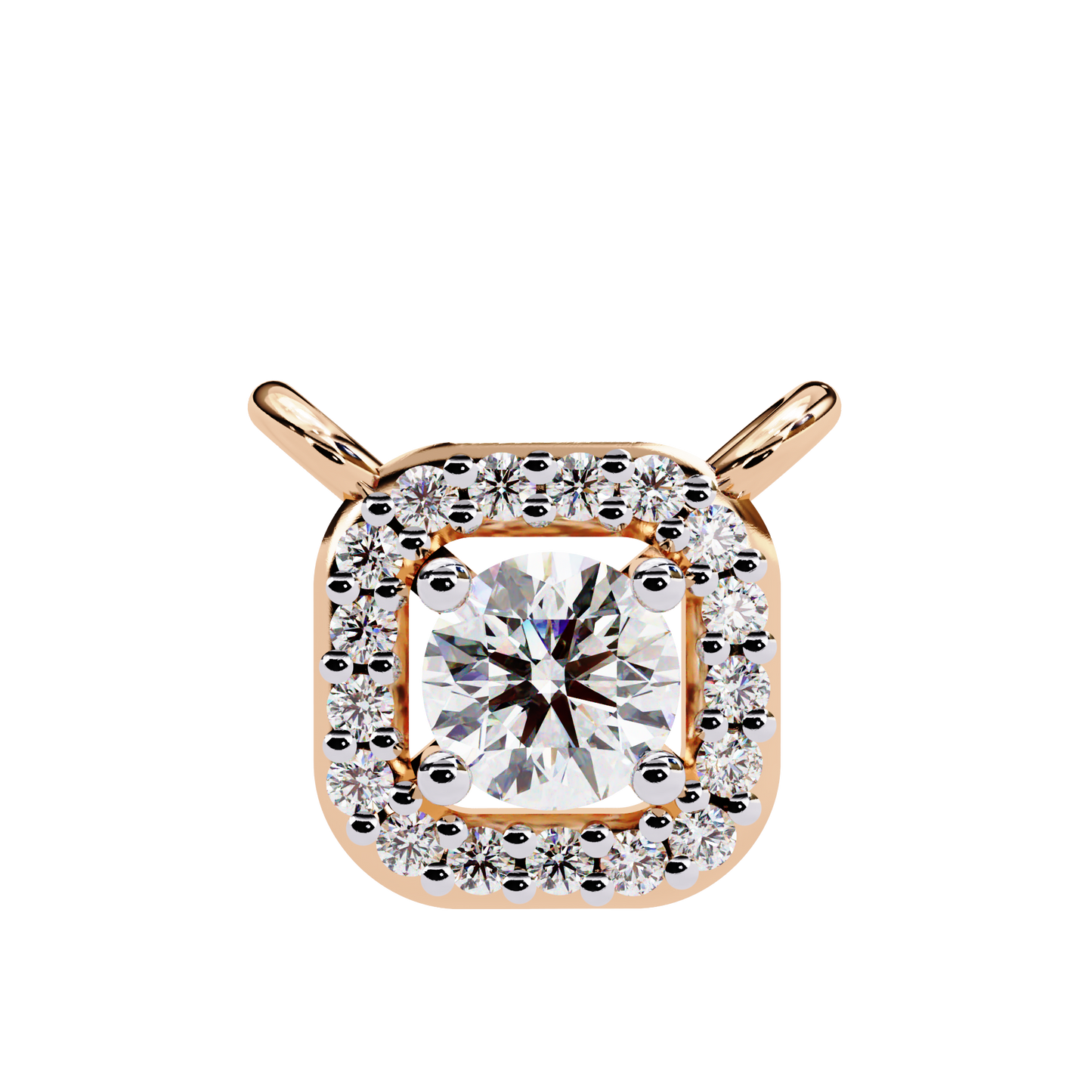 Luna Halo Cushion Pendant
