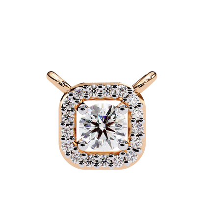 Luna Halo Cushion Pendant