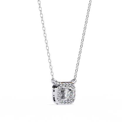 Luna Halo Cushion Pendant