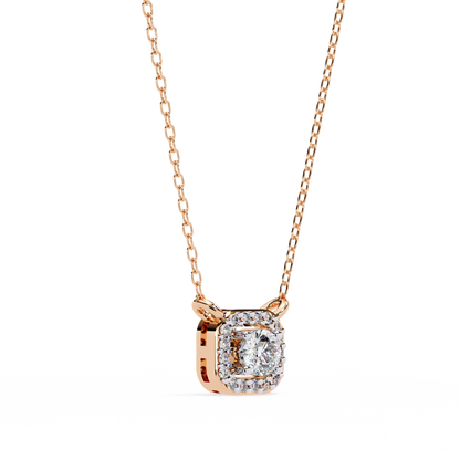 Luna Halo Cushion Pendant