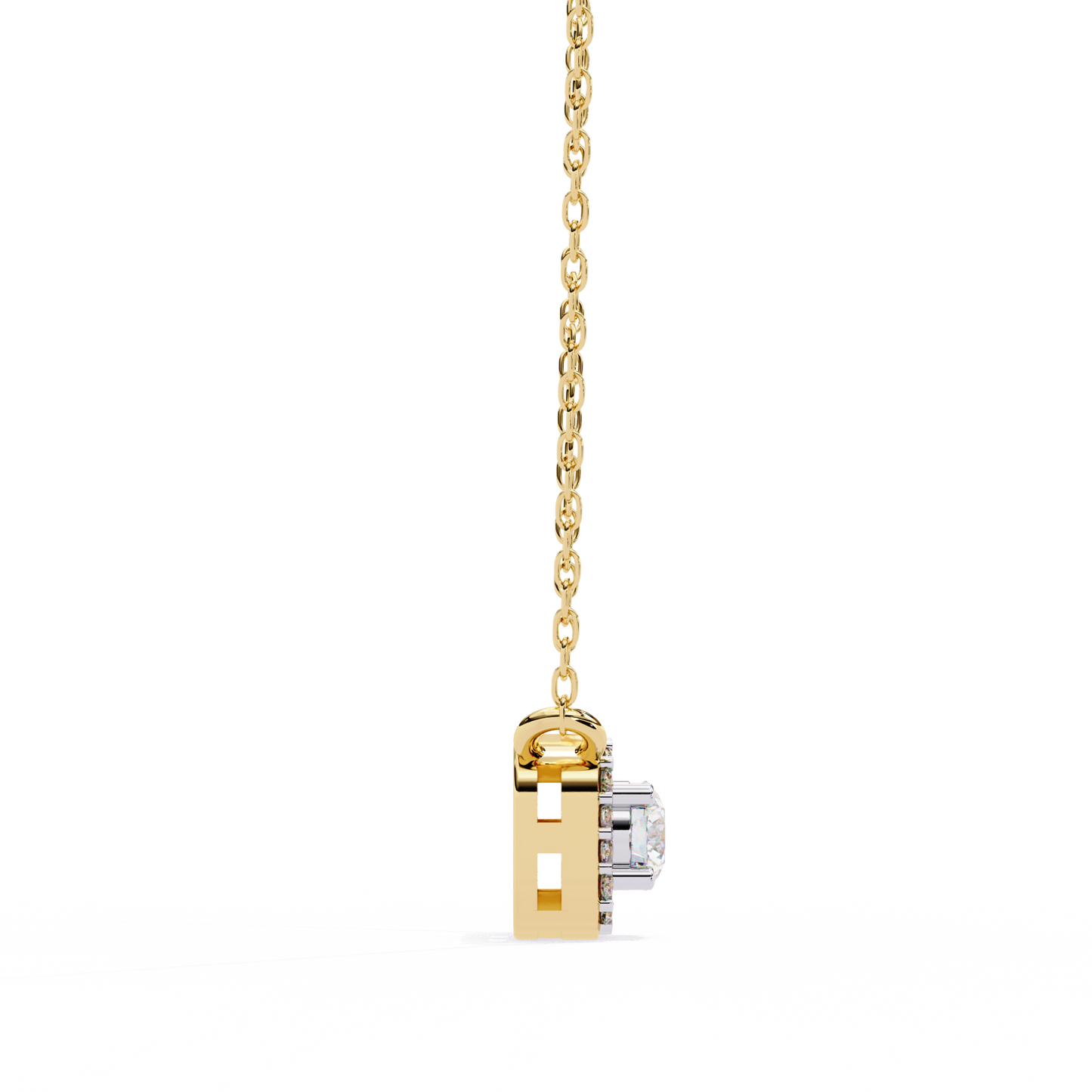 Luna Halo Cushion Pendant