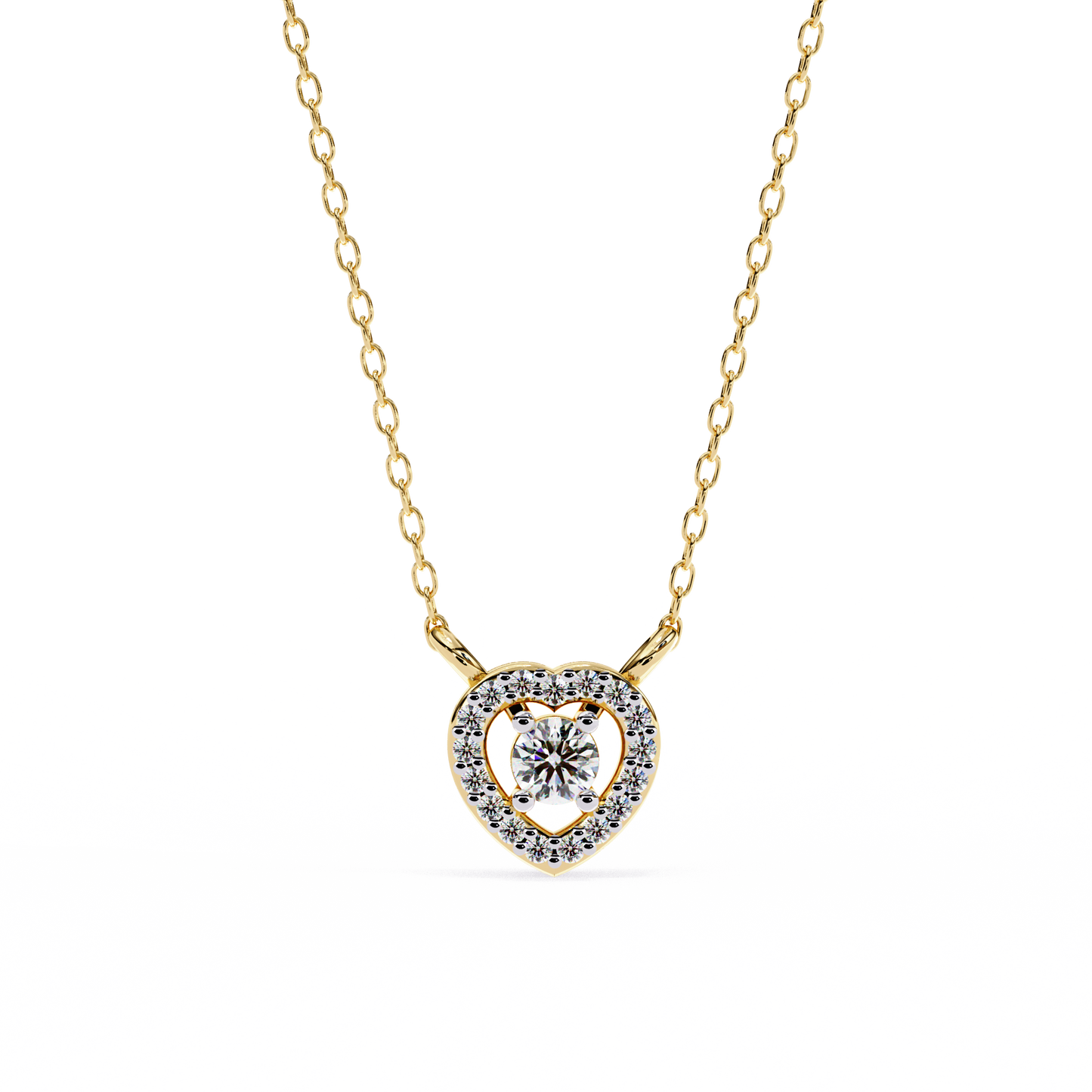 Amora Heart Halo Pendant