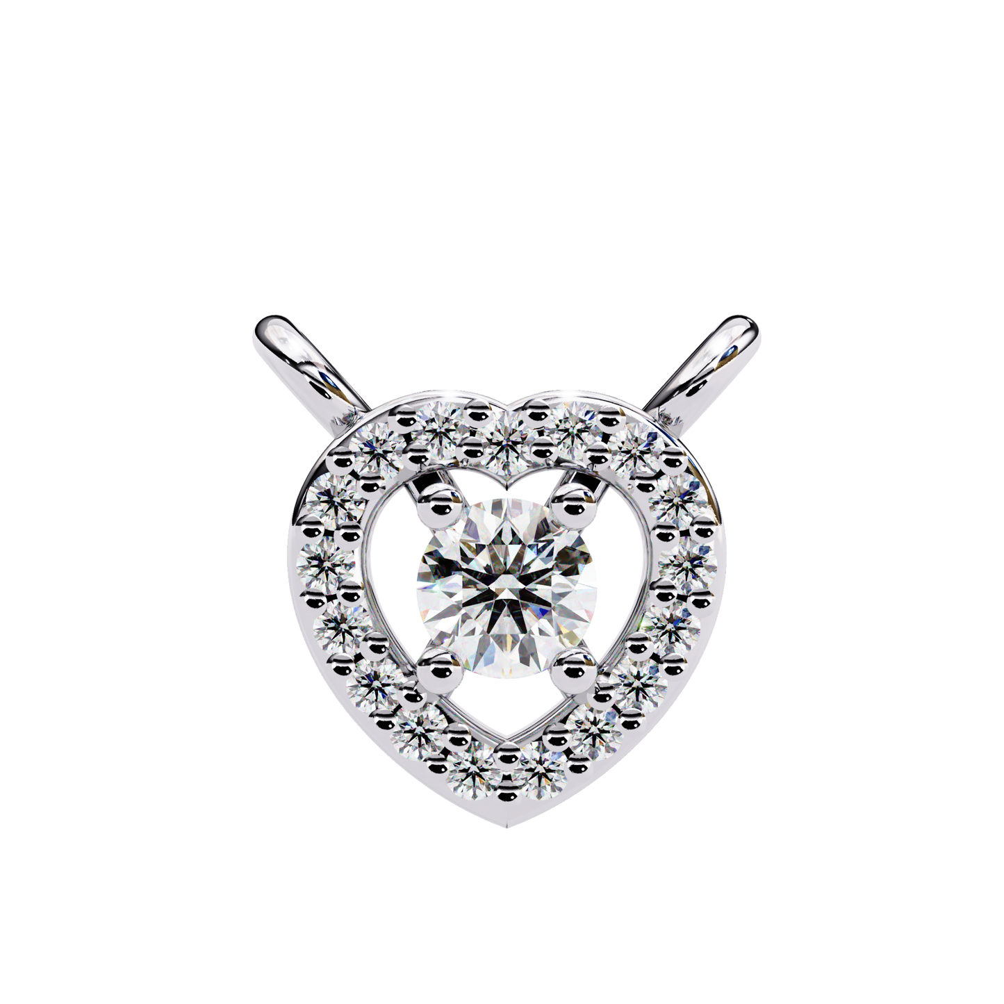 Amora Heart Halo Pendant