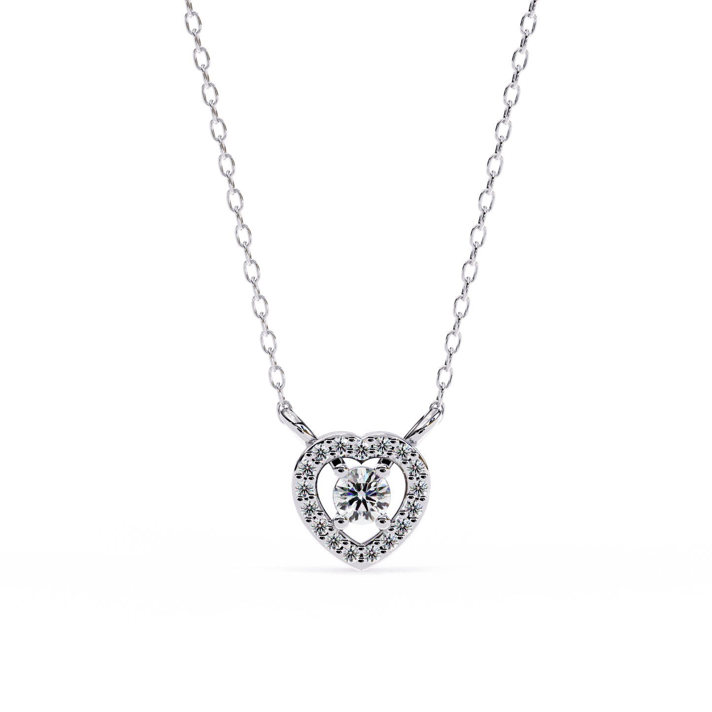 Amora Heart Halo Pendant