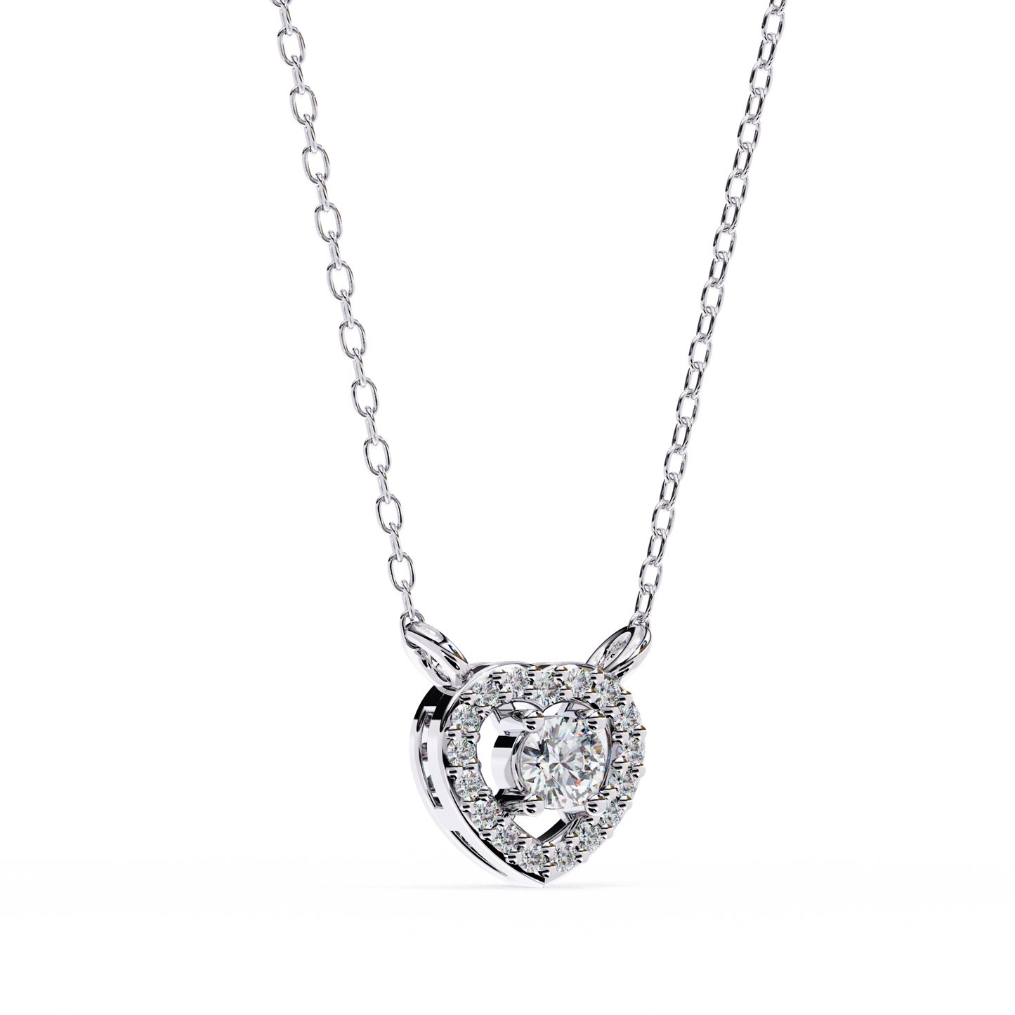 Amora Heart Halo Pendant