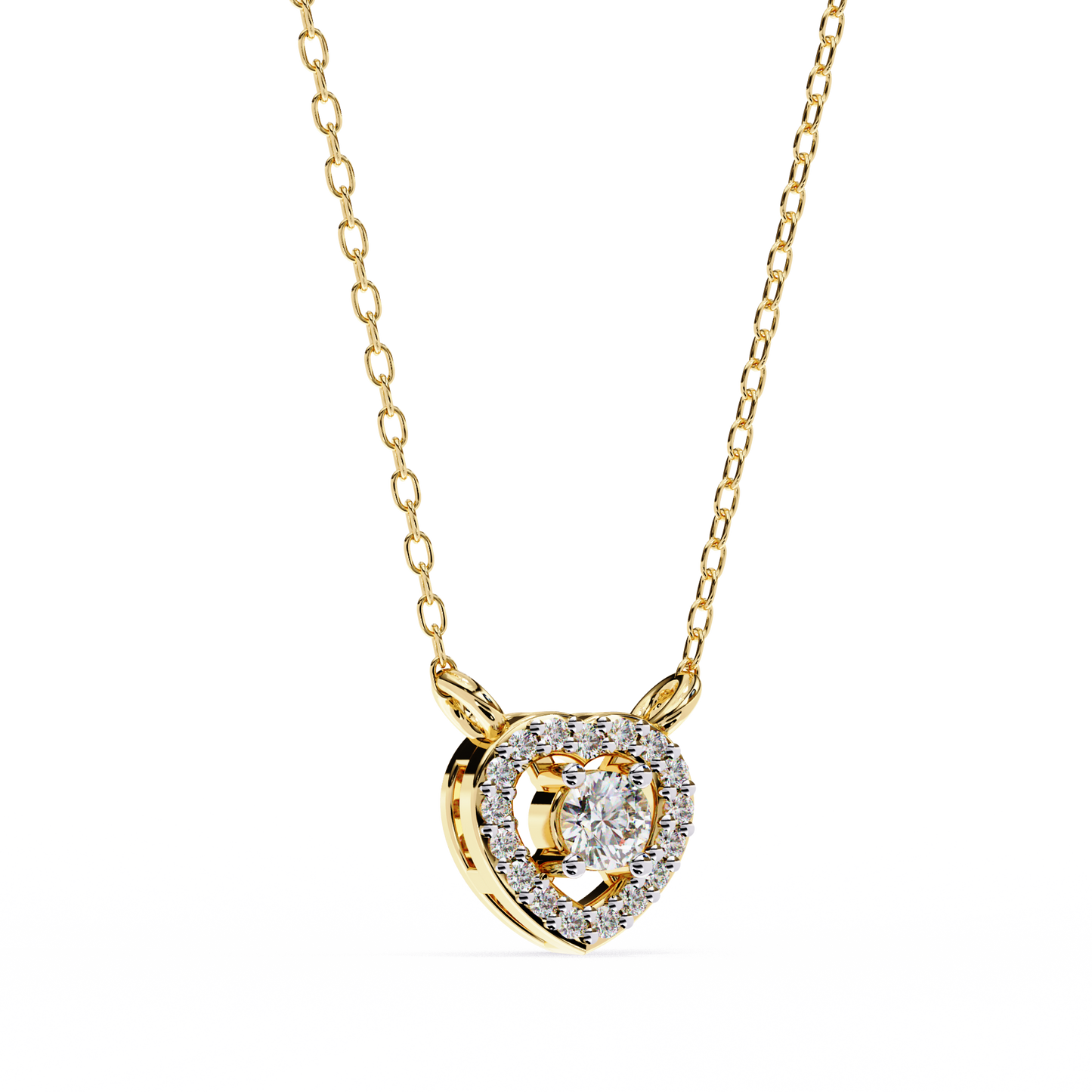 Amora Heart Halo Pendant