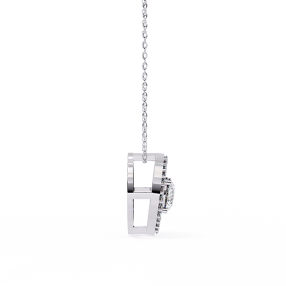 Orbital Halo Solitaire Pendant