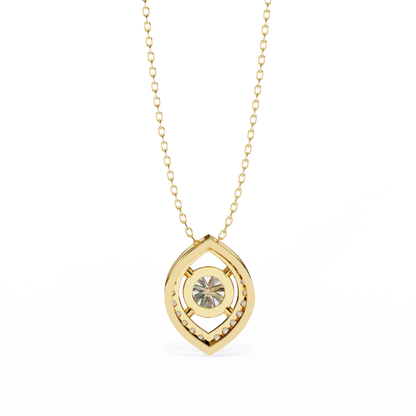 Orbital Halo Solitaire Pendant
