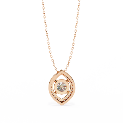 Orbital Halo Solitaire Pendant