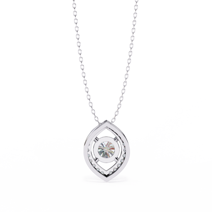 Orbital Halo Solitaire Pendant